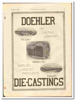 Doehler Die-Casting Company 1921 vintage electrical ad Worlds Largest