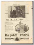 Terry Steam Turbine Company 1921 vintage electrical ad without repairs