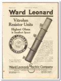 Ward Leonard Electric Company 1921 vintage ad Vitrohm Resistor Units