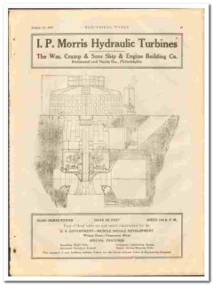 Wm Cramp Sons Ship Engine Building Company 1921 vintage electrical ad
