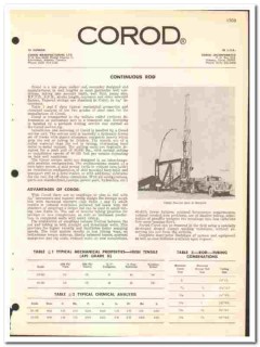 Corod Inc 1972 vintage oil gas catalog oilfield Continuous Rod sucker