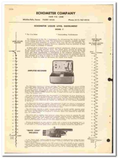 Echometer Company 1972 vintage oil catalog oilfield level instrument Echometer Company 1972 vintage oil catalog oilfield level instrument
