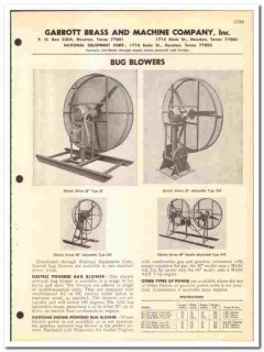 Garrott Brass Machine Company 1972 vintage oil catalog oilfield blower