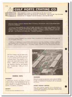 Gulf Ports Crating Company 1972 vintage oil catalog oilfield export Gulf Ports Crating Company 1972 vintage oil catalog oilfield export