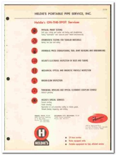 Heldies Portable Pipe Service Inc 1972 vintage oil catalog oilfield