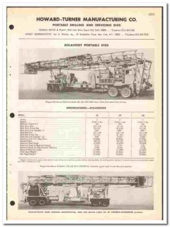Howard-Turner Mfg Company 1972 vintage oil gas catalog oilfield rigs Howard-Turner Mfg Company 1972 vintage oil gas catalog oilfield rigs