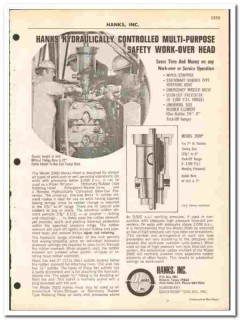 Hanks Inc 1972 vintage oil gas catalog oilfield paraffin scraper Hanks Inc 1972 vintage oil gas catalog oilfield paraffin scraper