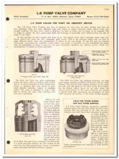 L-K Pump Valve Company 1972 vintage oil gas catalog oilfield equipment L-K Pump Valve Company 1972 vintage oil gas catalog oilfield equipment