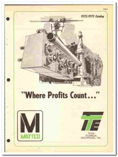 Mattco Inc 1972 vintage oil gas catalog oilfield equipment fluid ends Mattco Inc 1972 vintage oil gas catalog oilfield equipment fluid ends