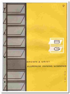 Brown Grist Inc 1961 vintage window catalog aluminum awning monumental