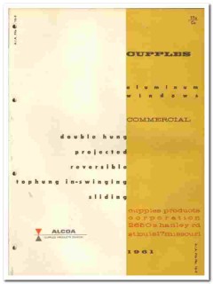 Cupples Products Corp 1961 vintage window catalog aluminum ALCOA Cupples Products Corp 1961 vintage window catalog aluminum ALCOA