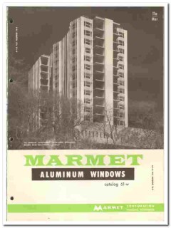 Marmet Corp 1961 vintage window catalog aluminum church projected Marmet Corp 1961 vintage window catalog aluminum church projected