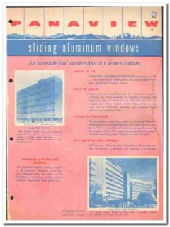 Panaview Window Company 1961 vintage catalog sliding aluminum Panaview Window Company 1961 vintage catalog sliding aluminum