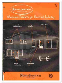 Rogers Industries Inc 1961 vintage window catalog aluminum products Rogers Industries Inc 1961 vintage window catalog aluminum products