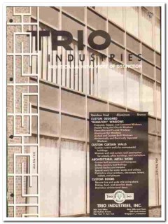 Trio Industries Inc 1961 vintage window catalog custom Klimaton