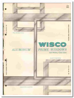 WISCO Inc 1961 vintage window catalog aluminum prime sliding door WISCO Inc 1961 vintage window catalog aluminum prime sliding door