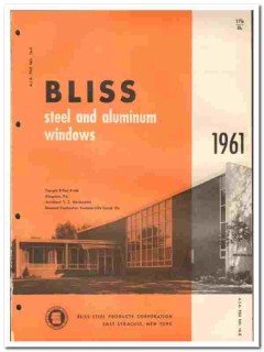 Bliss Steel Products Corp 1961 vintage window catalog aluminum