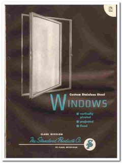 Standard Products Company 1961 vintage window catalog Stainless Steel