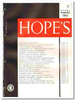 Hopes Windows Inc 1961 vintage window catalog steel Hopes Windows Inc 1961 vintage window catalog steel