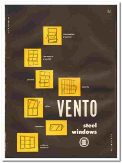 Vento Steel Products Company 1961 vintage window catalog projected