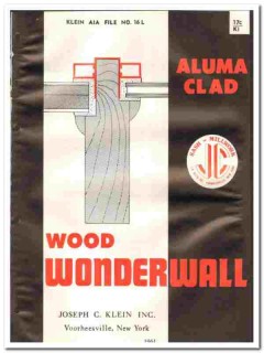 Joseph C Klein Inc 1961 vintage window catalog wood wonder wall aluma