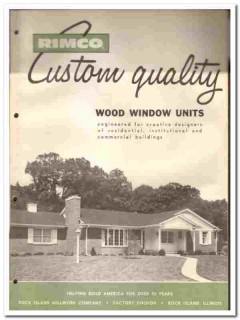 Rock Island Millwork Company 1961 vintage window catalog wood RIMCO Rock Island Millwork Company 1961 vintage window catalog wood RIMCO