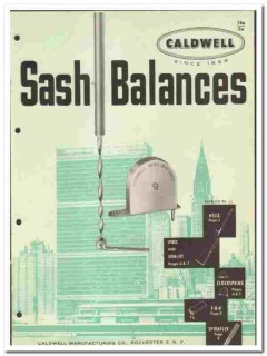 Caldwell Mfg Company 1961 vintage hardware catalog sash balances