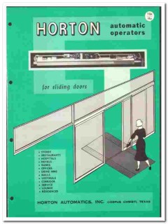 Horton Automatics Inc 1961 vintage hardware catalog sliding door Horton Automatics Inc 1961 vintage hardware catalog sliding door