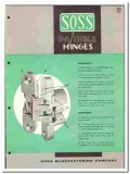Soss Mfg Company 1961 vintage hardware catalog Invisible Hinges door