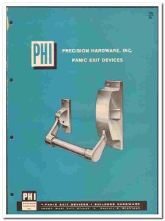 Precision Hardware Inc 1961 vintage catalog panic exit devices Precision Hardware Inc 1961 vintage catalog panic exit devices
