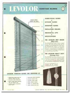 Levelor Lorentzen Inc 1961 vintage window catalog Venetian Blinds Levelor Lorentzen Inc 1961 vintage window catalog Venetian Blinds