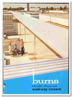 E L Burns Company 1961 vintage roofing catalog aluminum walkway covers E L Burns Company 1961 vintage roofing catalog aluminum walkway covers