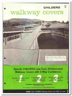 Childers Mfg Company 1961 vintage roofing catalog walkway covers Childers Mfg Company 1961 vintage roofing catalog walkway covers