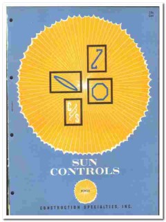 Construction Specialties Inc 1961 vintage window catalog Sun Controls