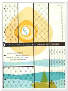 Construction Specialties Inc 1961 vintage window catalog solar grilles Construction Specialties Inc 1961 vintage window catalog solar grilles