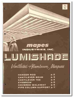Mapes Industries Inc 1961 vintage roofing catalog Lumishade Marquees Mapes Industries Inc 1961 vintage roofing catalog Lumishade Marquees