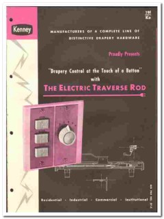 Kenney Mfg Company 1961 vintage window catalog electric traverse rod Kenney Mfg Company 1961 vintage window catalog electric traverse rod
