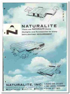 Naturalite Inc 1961 vintage roofing catalog Skylights plastic dome Naturalite Inc 1961 vintage roofing catalog Skylights plastic dome