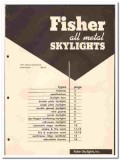 Fisher Skylights Inc 1961 vintage roofing catalog all-metal Fisher Skylights Inc 1961 vintage roofing catalog all-metal