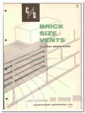 Construction Specialties Inc 1961 vintage wall catalog brick size vent