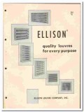 Ellison Louvre Company 1961 vintage wall catalog louver