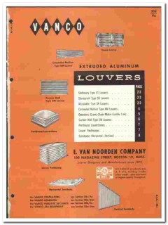 Construction Specialties Inc 1961 vintage wall catalog louvers VANCO