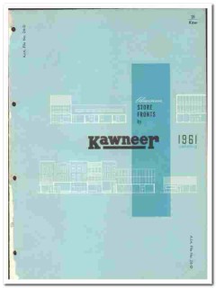 Kawneer Company 1961 vintage store front catalog sash trim bars facing Kawneer Company 1961 vintage store front catalog sash trim bars facing