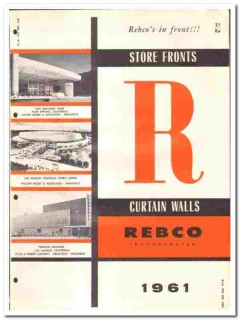 REBCO Inc 1961 vintage store front catalog curtain walls entrances