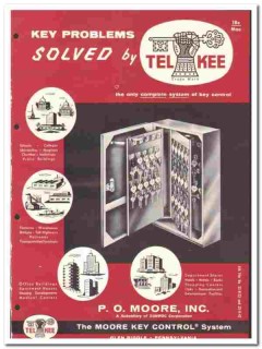 P O Moore Inc 1961 vintage hardware catalog key control system TELKEE P O Moore Inc 1961 vintage hardware catalog key control system TELKEE