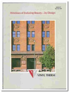 Vinyl Therm Inc 1989 vintage window catalog slider casement storm bay