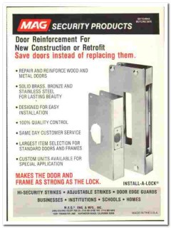 MAG Engineering Mfg Inc 1989 vintage hardware catalog door reinforce MAG Engineering Mfg Inc 1989 vintage hardware catalog door reinforce