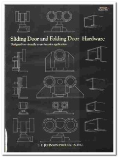 L E Johnson Products Inc 1989 vintage hardware catalog sliding door L E Johnson Products Inc 1989 vintage hardware catalog sliding door