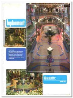Emhart Corp 1989 vintage tile catalog grout caulking Bostik hydroment