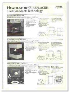 Heatilator Inc 1989 vintage heating catalog fireplace island peninsula
